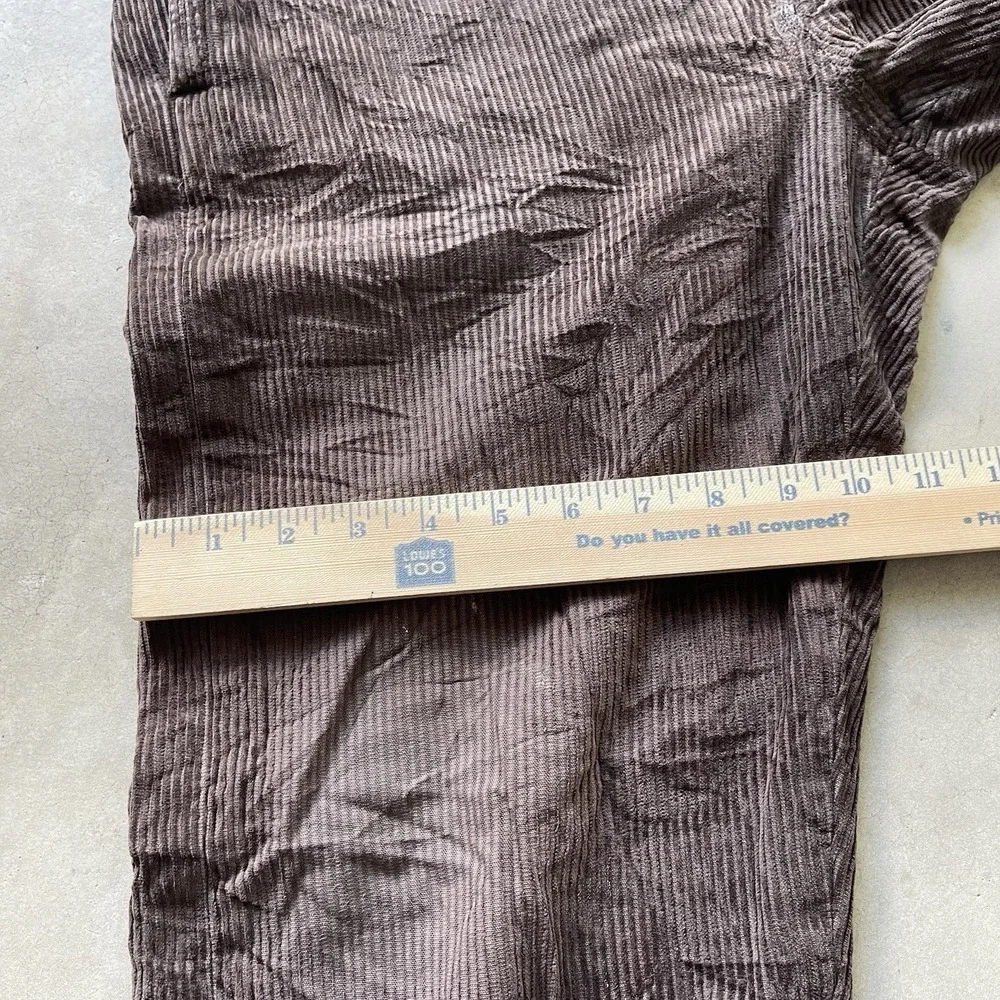 RRL Ralph Lauren Pants Mens 33x32 Brown Corduroy Side Buckle Button Fly Baggy